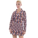 Pattern Abstract Fabric Wallpaper Women s Long Sleeve Casual Dress View1