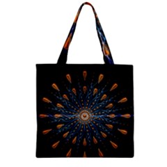 Explosion Fireworks Flare Up Zipper Grocery Tote Bag