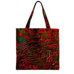 Background Pattern Texture Zipper Grocery Tote Bag