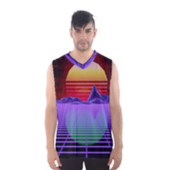 Synthwave Retrowave Synth Men s Sportswear by Pakrebo