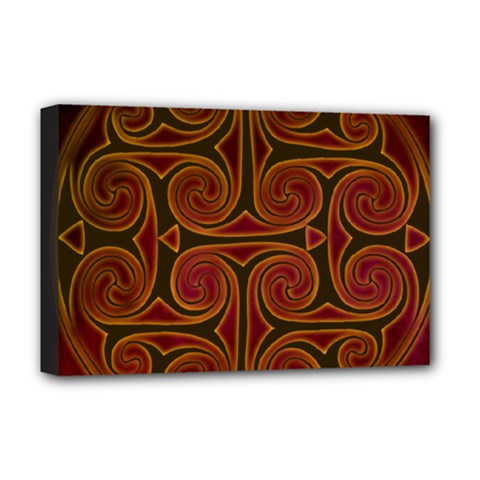 Celtic Spiritual Pattern Art Deluxe Canvas 18  X 12  (stretched) by Pakrebo