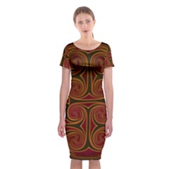 Celtic Spiritual Pattern Art Classic Short Sleeve Midi Dress by Pakrebo