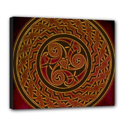 Celtic Spiritual Pattern Art Deluxe Canvas 24  X 20  (stretched) by Pakrebo