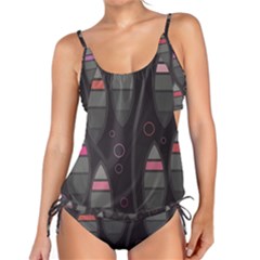 Background Blacks Pinks Tankini Set by Pakrebo