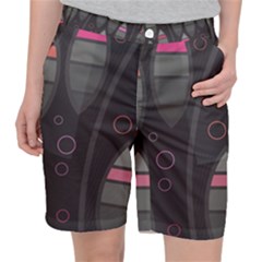 Background Blacks Pinks Pocket Shorts by Pakrebo