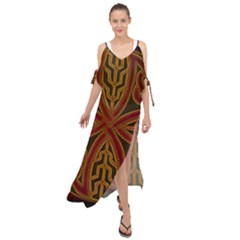 Celtic Spiritual Pattern Art Maxi Chiffon Cover Up Dress