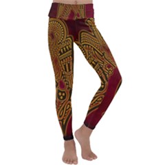 Celtic Spiritual Pattern Art Kids  Lightweight Velour Classic Yoga Leggings by Pakrebo