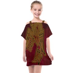 Celtic Spiritual Pattern Art Kids  One Piece Chiffon Dress by Pakrebo