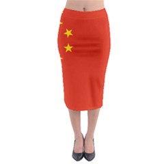 China Flag Midi Pencil Skirt
