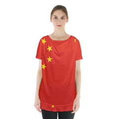 China Flag Skirt Hem Sports Top