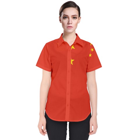 China Flag Women s Short Sleeve Shirt by FlagGallery