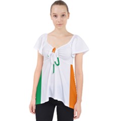 Ireland Flag Irish Flag Lace Front Dolly Top by FlagGallery