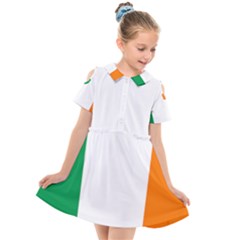 Ireland Flag Irish Flag Kids  Short Sleeve Shirt Dress by FlagGallery