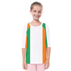 Flag Of Ireland Irish Flag Kids  Quarter Sleeve Raglan Tee