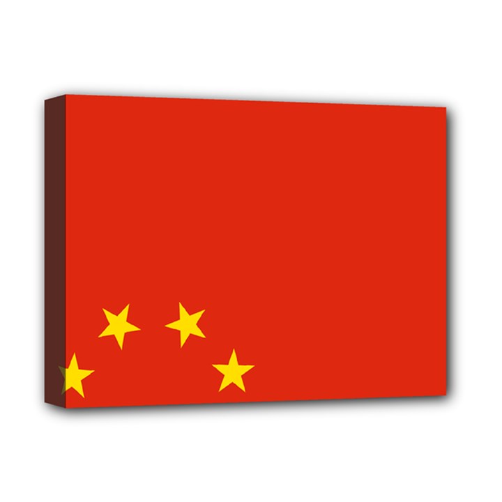 Chinese flag Flag of China Deluxe Canvas 16  x 12  (Stretched) 