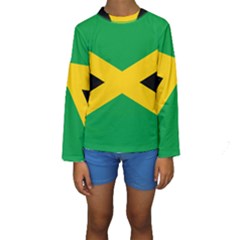 Jamaica Flag Kids  Long Sleeve Swimwear by FlagGallery