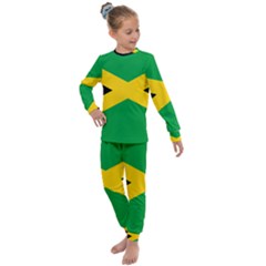 Jamaica Flag Kids  Long Sleeve Set  by FlagGallery