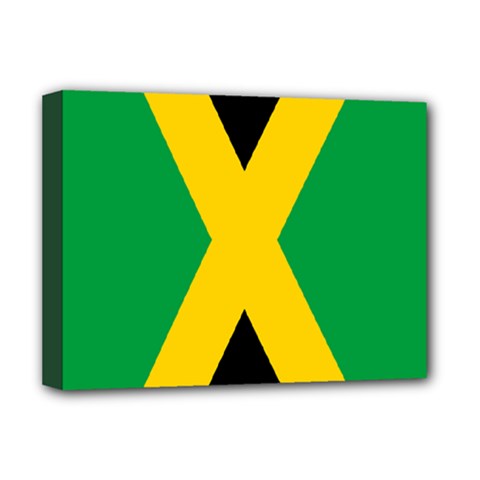 Jamaica Flag Deluxe Canvas 16  X 12  (stretched)  by FlagGallery