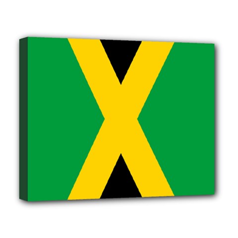 Jamaica Flag Deluxe Canvas 20  X 16  (stretched) by FlagGallery