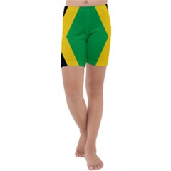 Jamaica Flag Kids  Lightweight Velour Capri Yoga Leggings by FlagGallery
