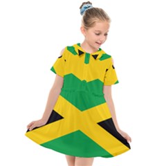 Jamaica Flag Kids  Short Sleeve Shirt Dress by FlagGallery