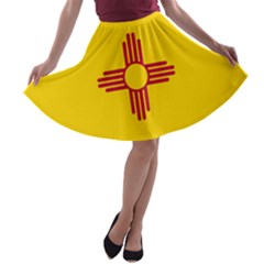 New Mexico Flag A-line Skater Skirt by FlagGallery