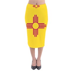 New Mexico Flag Velvet Midi Pencil Skirt by FlagGallery