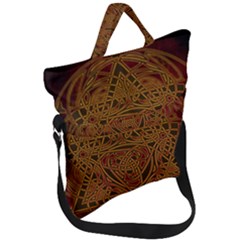 Celtic Spiritual Pattern Art Fold Over Handle Tote Bag