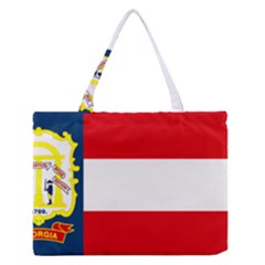 Flag Of Georgia, 1906-1920 Zipper Medium Tote Bag by abbeyz71