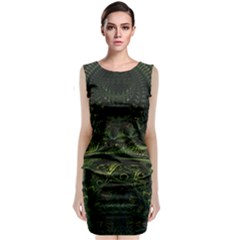 Background Alien Render 3d Fantasy Sleeveless Velvet Midi Dress by Pakrebo