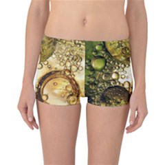 Bubbles Fantasy Green Design Reversible Boyleg Bikini Bottoms by Pakrebo