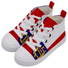 Flag Of Georgia, 1902-1906 Kids  Mid-top Canvas Sneakers by abbeyz71