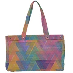 Triangle Pattern Mosaic Shape Canvas Work Bag by Pakrebo
