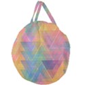 Triangle Pattern Mosaic Shape Giant Round Zipper Tote View1