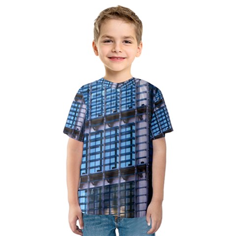 Abstract Architecture Background Kids  Sport Mesh Tee by Pakrebo