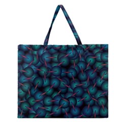 Background Abstract Textile Design Zipper Large Tote Bag