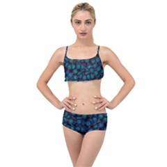 Background Abstract Textile Design Layered Top Bikini Set