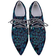 Background Abstract Textile Design Pointed Oxford Shoes