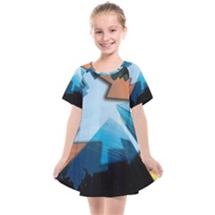 London Skyscraper Lighting Contrast Kids  Smock Dress by Pakrebo