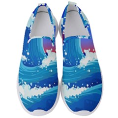 Japanese Wave Japanese Ocean Waves Men s Slip On Sneakers by Pakrebo