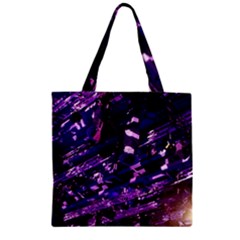 Light Violet Purple Technology Zipper Grocery Tote Bag