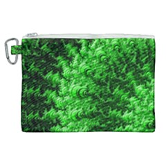 Green Abstract Fractal Background Canvas Cosmetic Bag (xl) by Pakrebo
