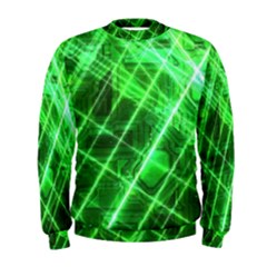 Futuristic Background Laser Green Men s Sweatshirt by Pakrebo