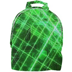 Futuristic Background Laser Green Mini Full Print Backpack by Pakrebo