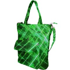 Futuristic Background Laser Green Shoulder Tote Bag by Pakrebo