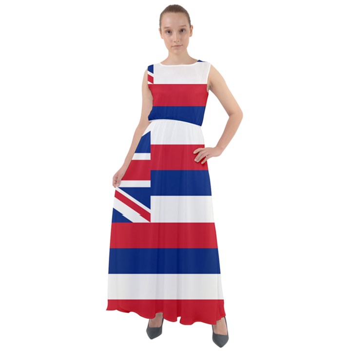 Flag of Hawaii Chiffon Mesh Maxi Dress