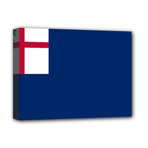 Blue Bunker Hill Flag Deluxe Canvas 16  X 12  (stretched) 