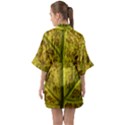 Leaf Structure Texture Background Quarter Sleeve Kimono Robe View2