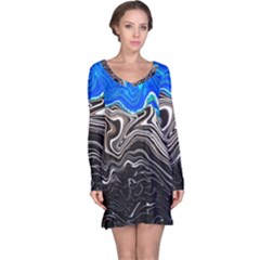 Paint Acrylic Paint Art Colorful Long Sleeve Nightdress