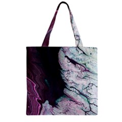 Color Acrylic Paint Art Painting Zipper Grocery Tote Bag